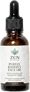 ZEN Purely Radiant Face Oil for Glowing Skin - Squalane, Rosehip & Macadamia Nut Oil -