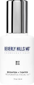 Beverly Hills MD Brighten + Tighten Restorative Face Oil- Reduce Wrinkles & Tone Skin,