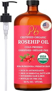 Rosehip Oil – USDA Organic 100% Pure, Cold-Pressed & Unrefined, Rosehip Oil for Face,