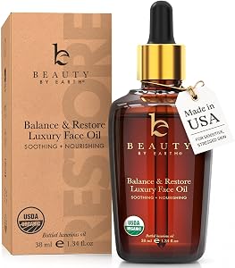 USDA Organic Face Oil - USA Made with Natural Ingredients, Anti Aging Formula for Acne-Pro