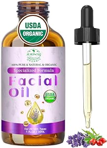 MMPANG Organic Face Oil with Lavender, Rosehip, Frankincense, Pomegranate & Vitamin E