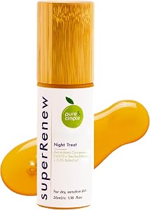 superRenew Retinol Alternative Organic Face Oil - Bakuchiol Night Oil with Sea Buckthorn,